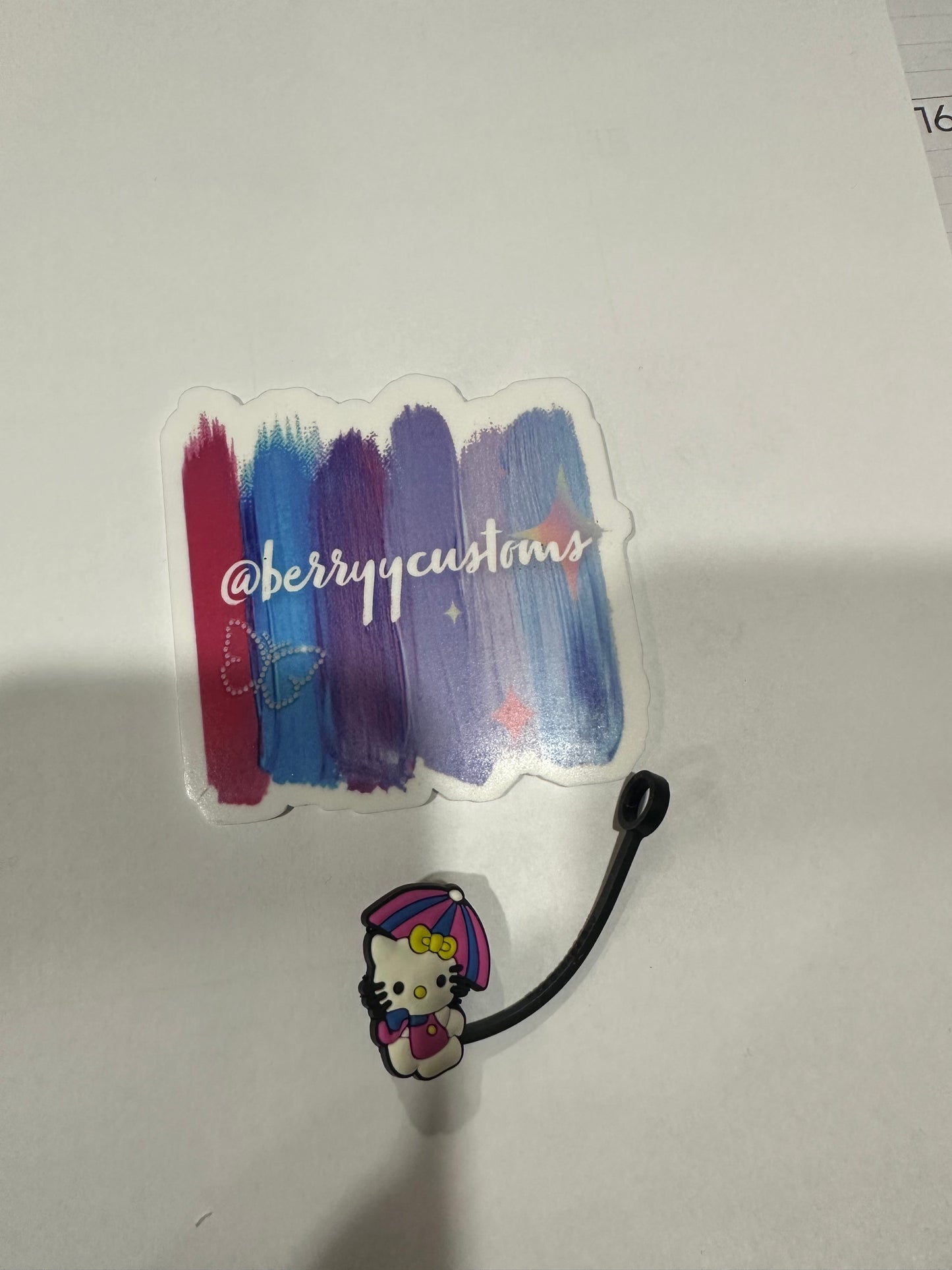 hello kitty straw toppers