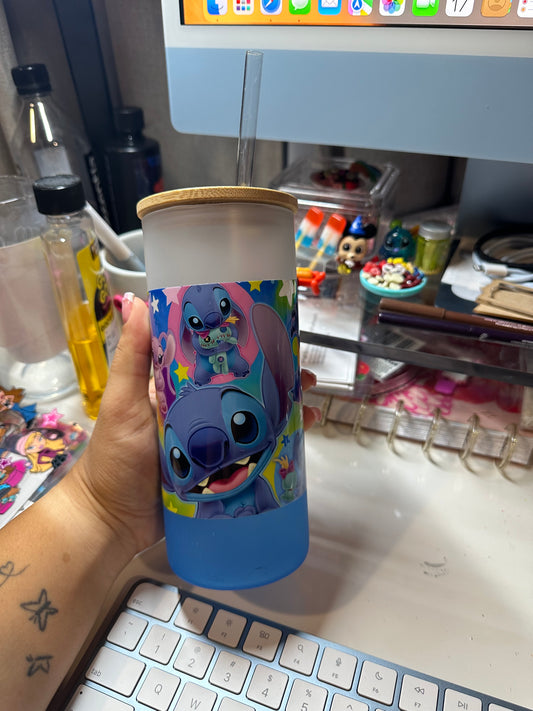 Stitch glass cup