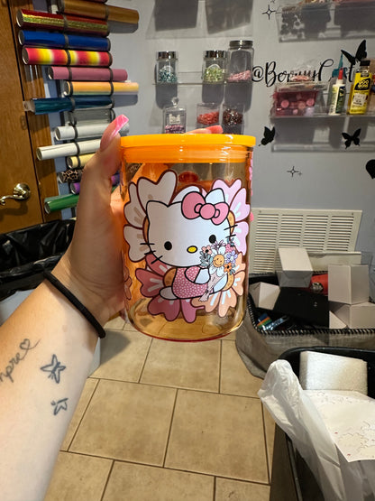 Hello kitty glass mug