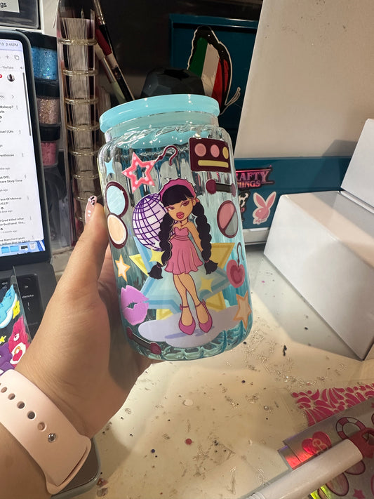 Bratz doll glass cup