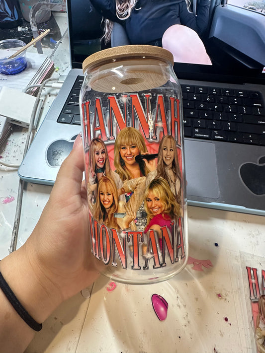 Hannah Montana glass cup