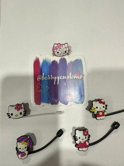 hello kitty straw toppers