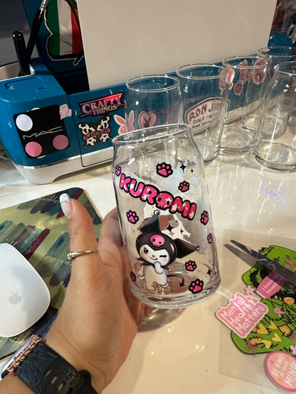 kuromi glass cup