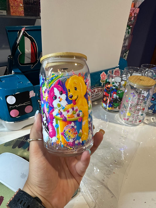 Lisa frank glass cup