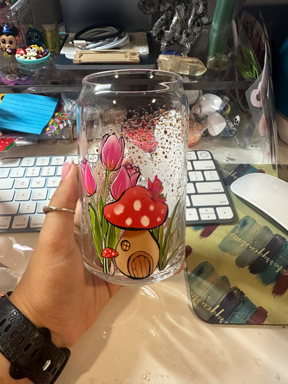 tinkerbell glass cup