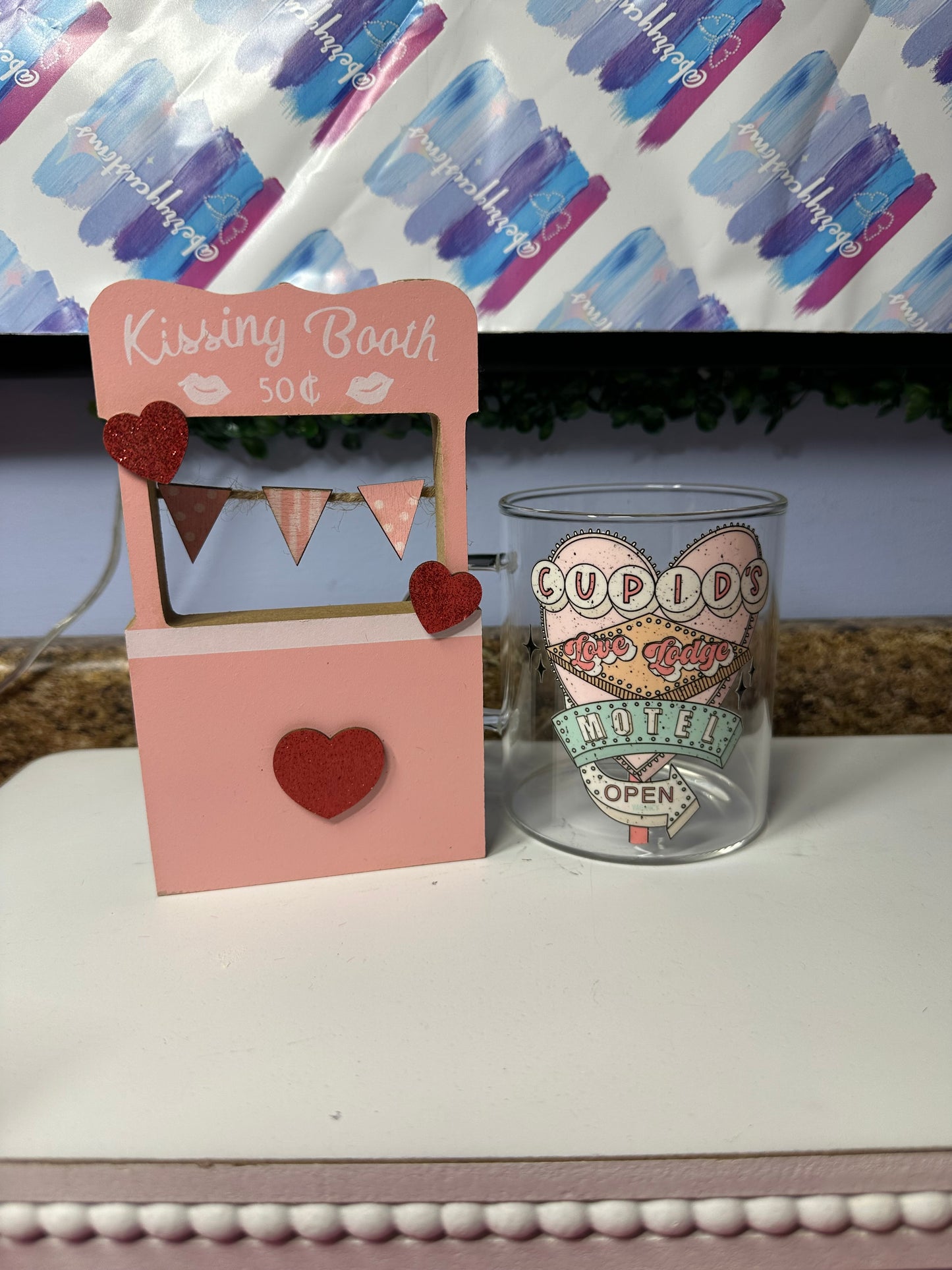Cupid motel glass coffee cup