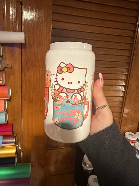 hello kitty glass cup