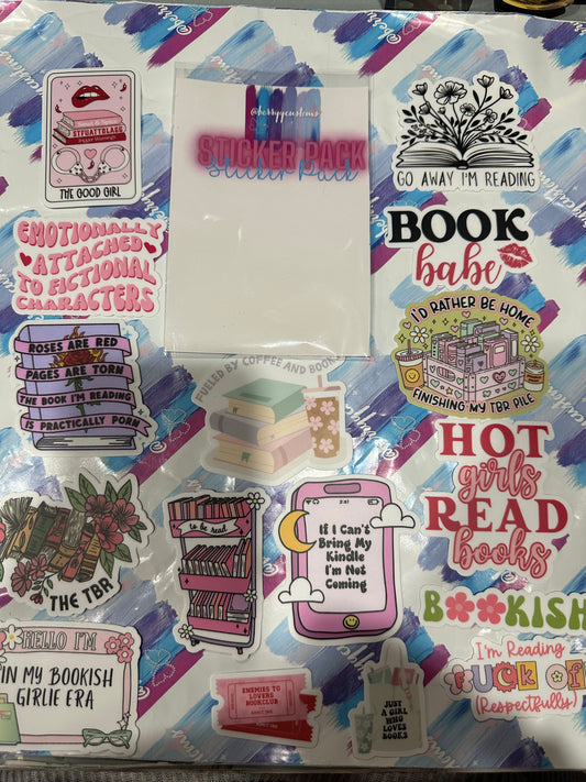 Book lovers sticker pack