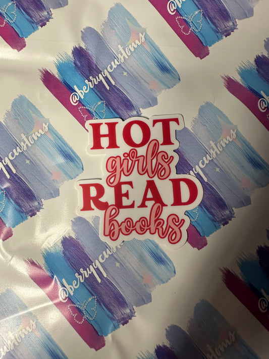 hot girls read books sticker
