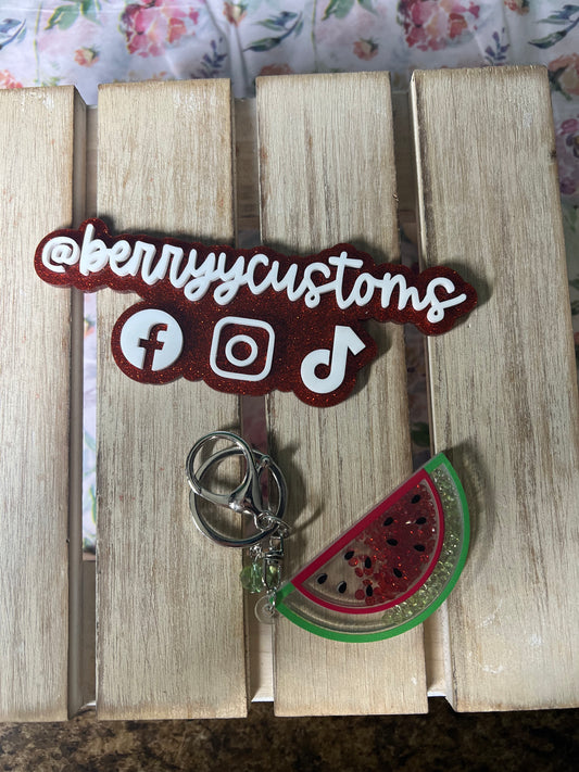 watermelon keychain