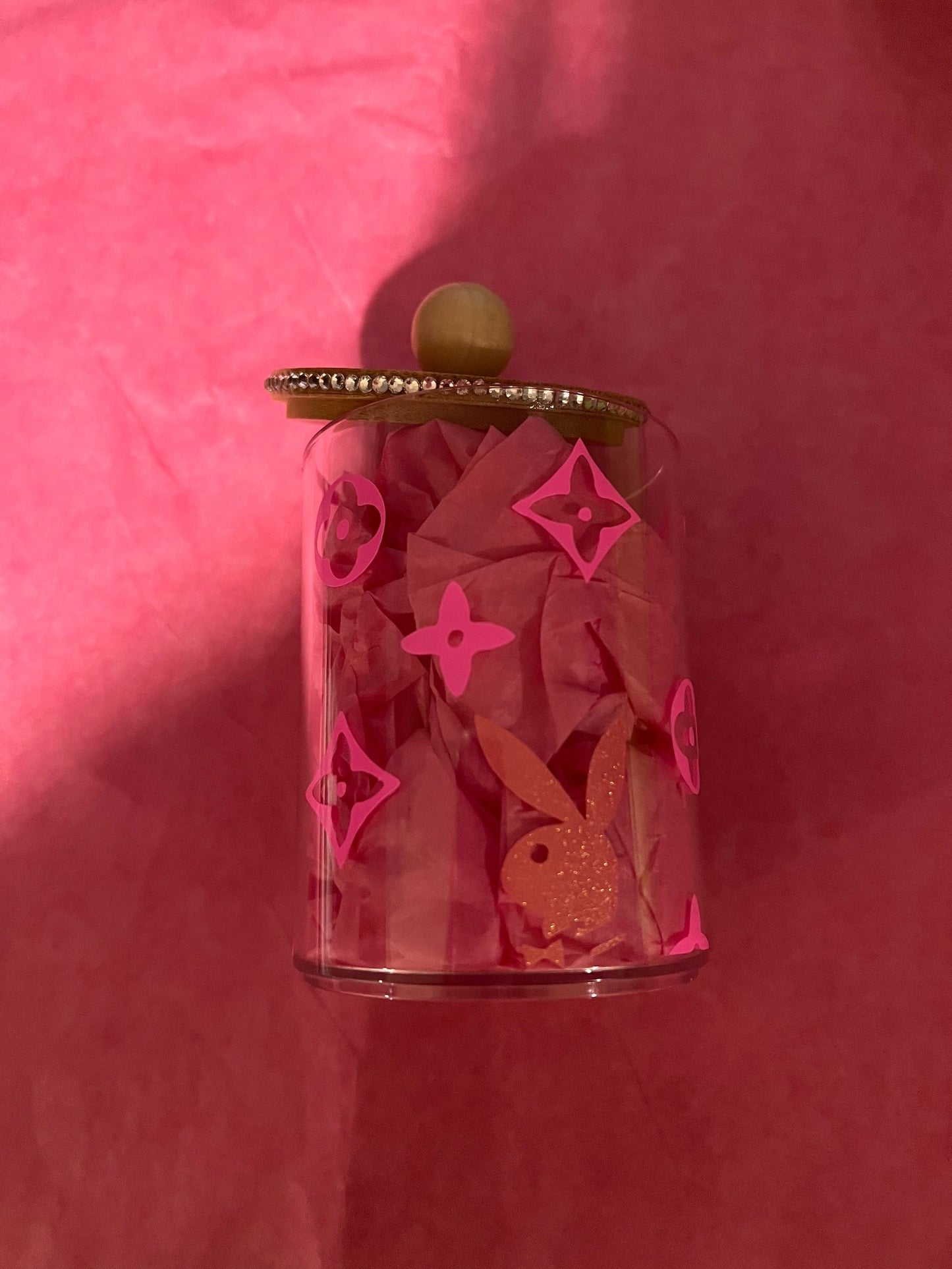 PB pink bling canisters